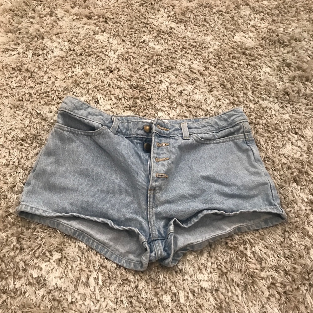 AMerican apparel jean button shorts